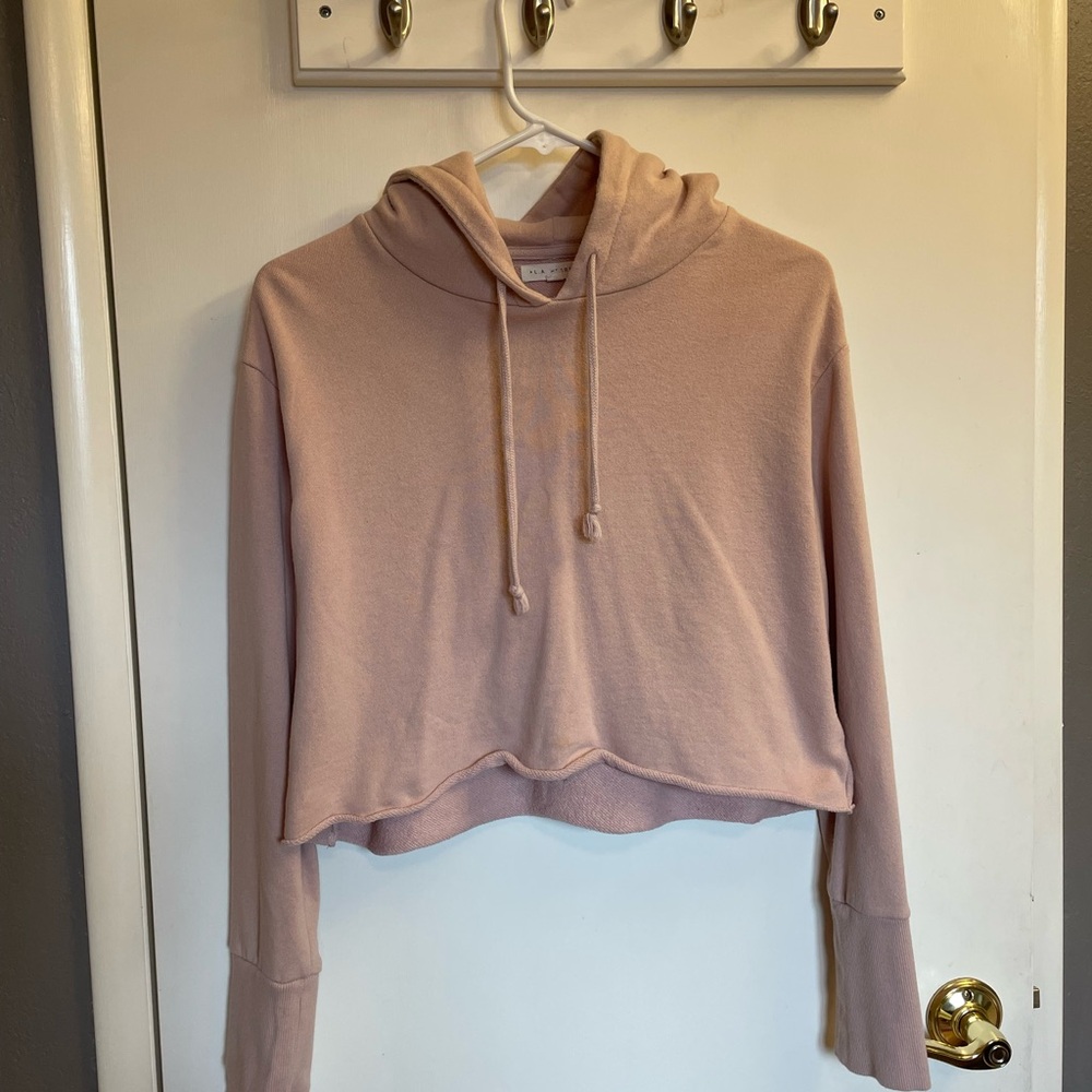 La Hearts Blush Cropped Hoodie